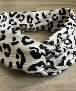 Haarband viscose, luipaardprint